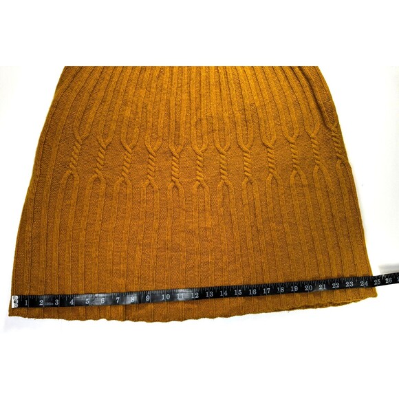 Far Away From Close Anthropologie Skirt Small Mustard Wool Blend Cable Knit Boho - Picture 8 of 12
